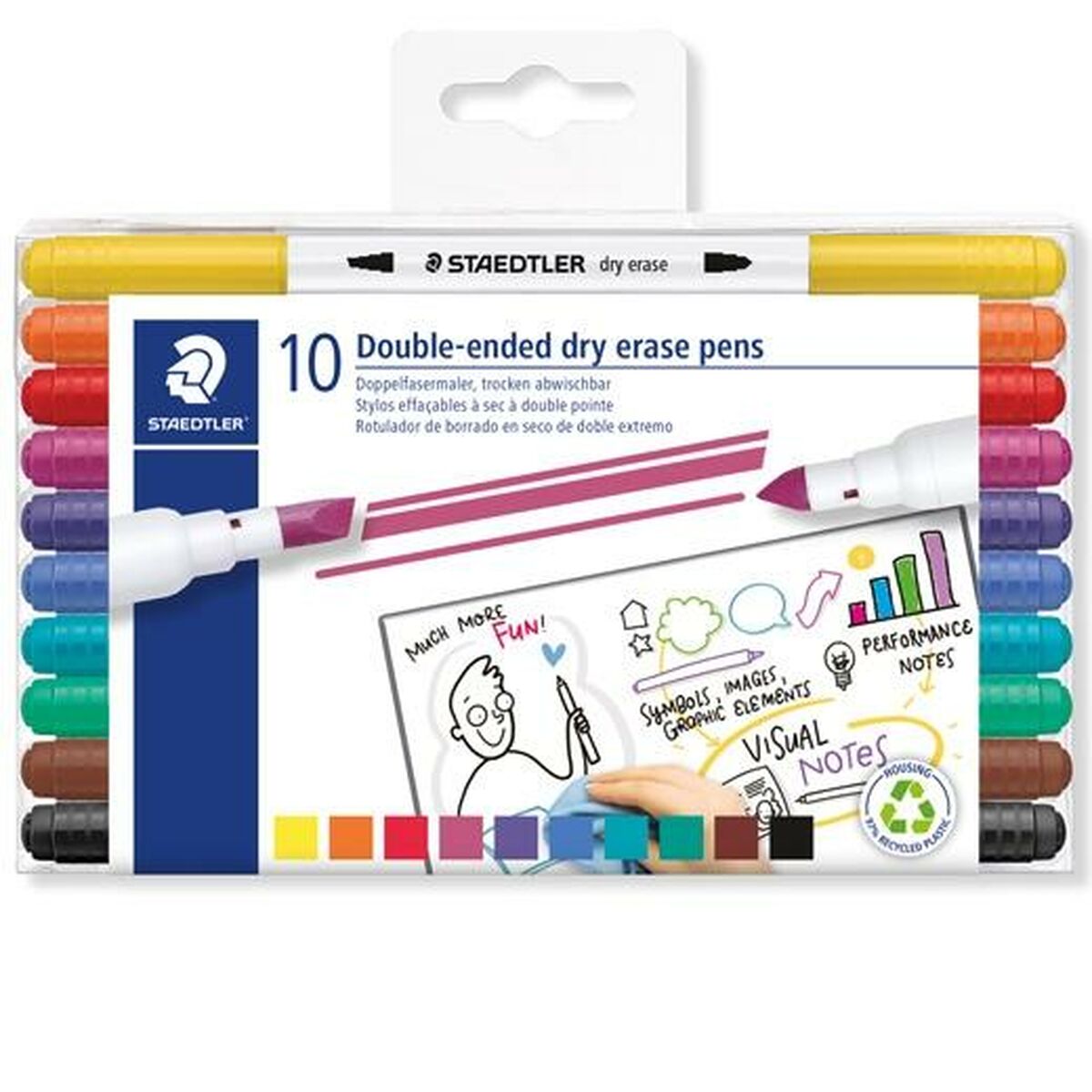 Markere cu cretă lichidă Staedtler LUMOCOLOR 10 Piese (6 Unități) - Birou și papetărie, Pixuri, creioane și articole de scris