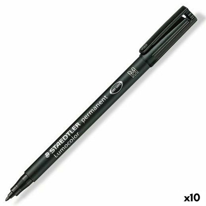 Marker permanent Staedtler Lumocolor 317-9 Negru (10 Unități) - Birou și papetărie, Pixuri, creioane și articole de scris