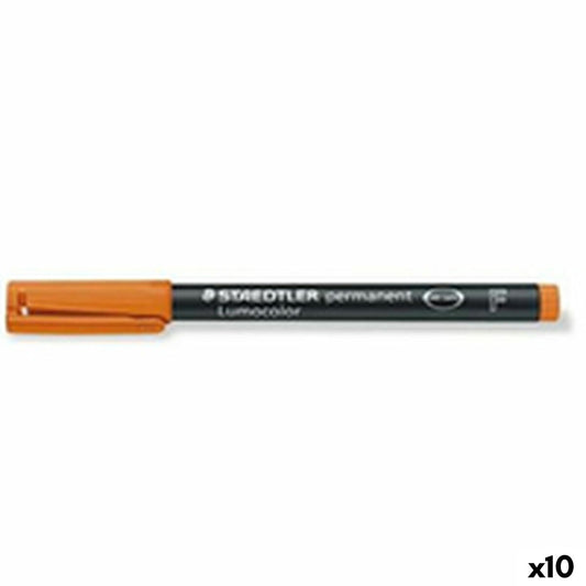 Marker permanent Staedtler 318-4 Portocaliu 0,6 mm 10 Piese (10 Unități) - Birou și papetărie, Pixuri, creioane și articole de scris