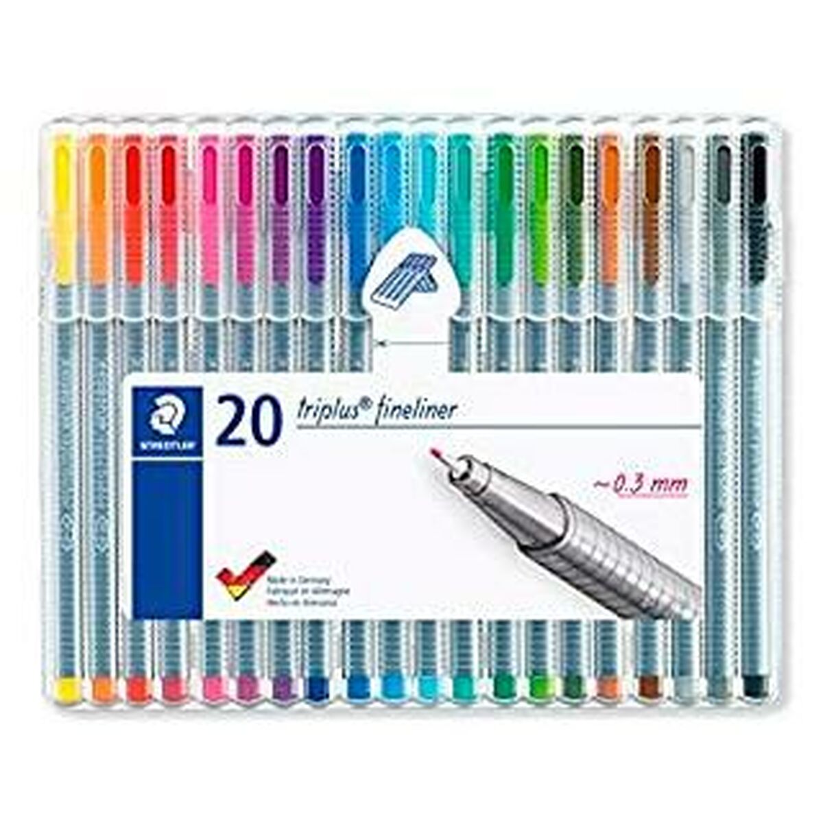 Set de Carioci Staedtler Triplus Fineliner Multicolor (10 Unități) - Birou și papetărie, Pixuri, creioane și articole de scris