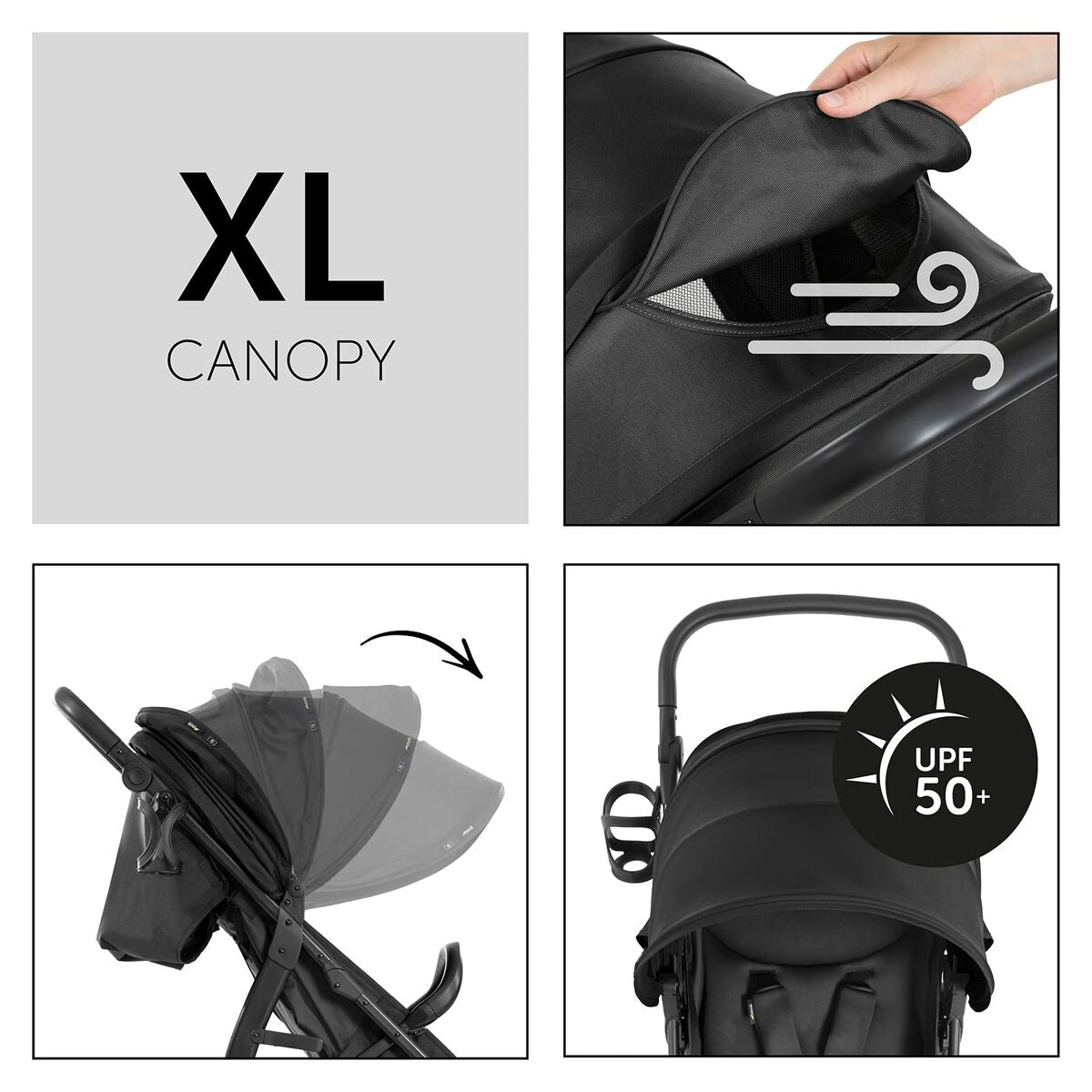 Cărucior de plimbat bebe Hauck Negru - Bebelus, Cărucioare, scaune și accesorii