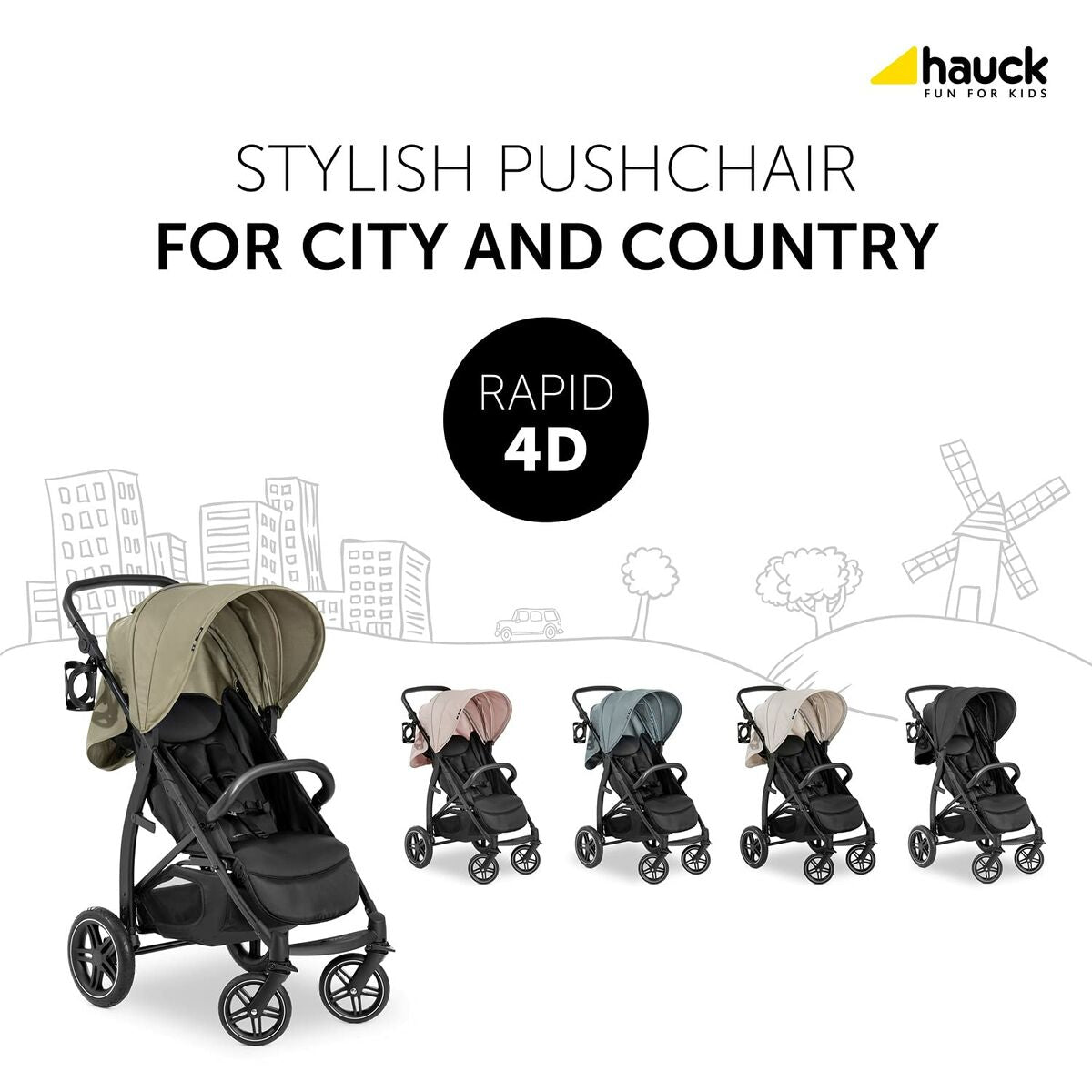 Cărucior de plimbat bebe Hauck Negru - Bebelus, Cărucioare, scaune și accesorii