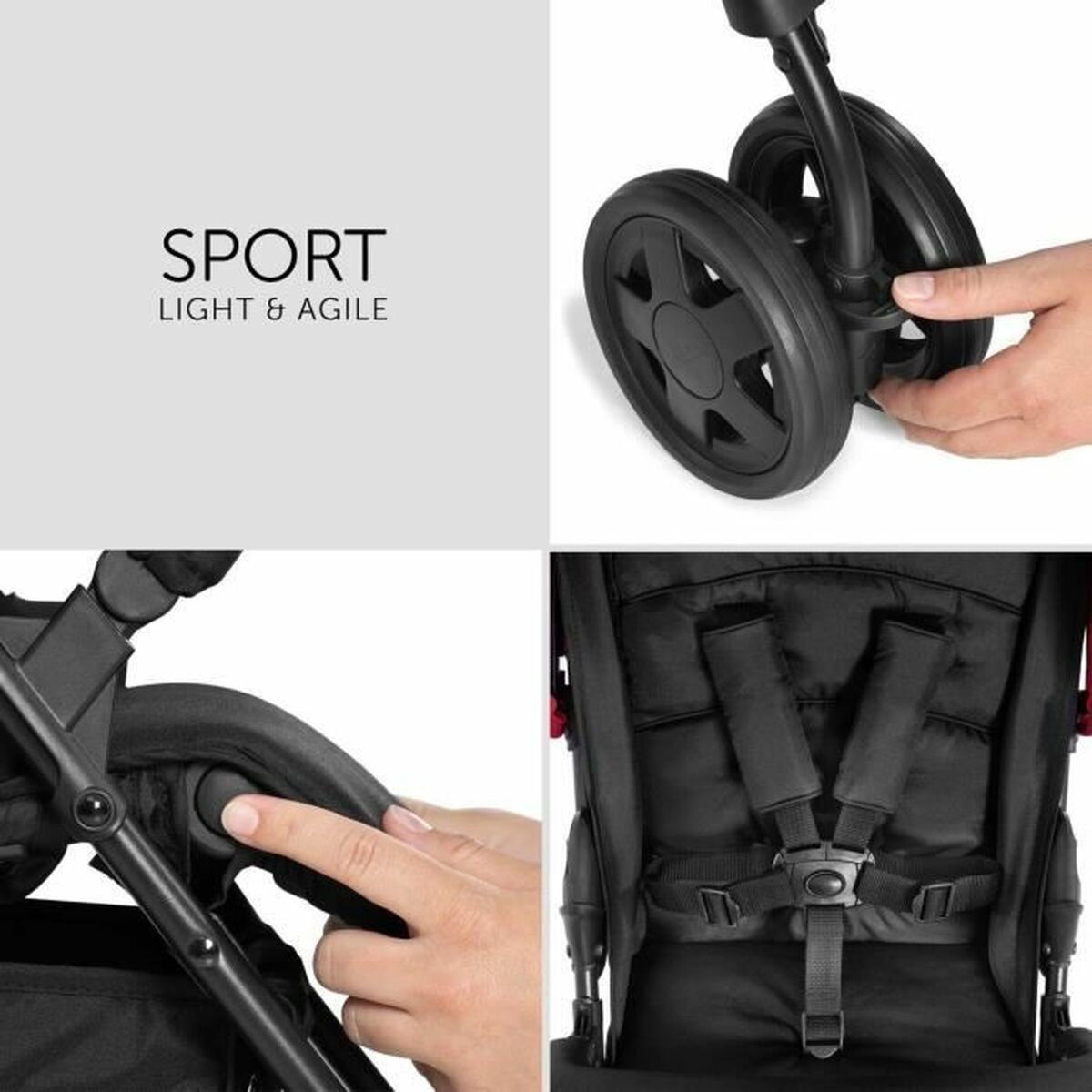 Cărucior de plimbat bebe Hauck Roșu - Bebelus, Cărucioare, scaune și accesorii