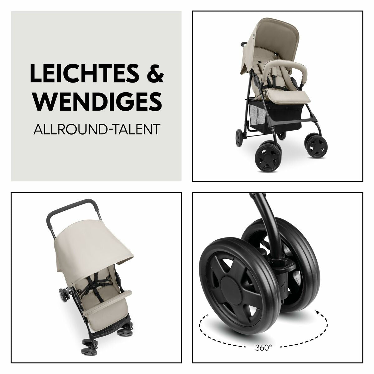 Cărucior de plimbat bebe Hauck Bej - Bebelus, Cărucioare, scaune și accesorii