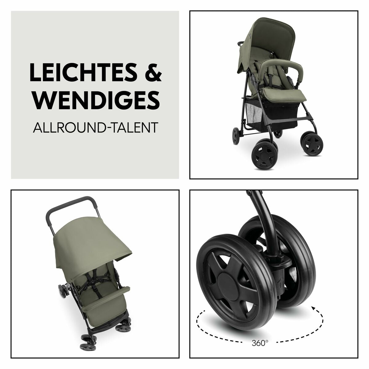 Cărucior de plimbat bebe Hauck Măslină - Bebelus, Cărucioare, scaune și accesorii