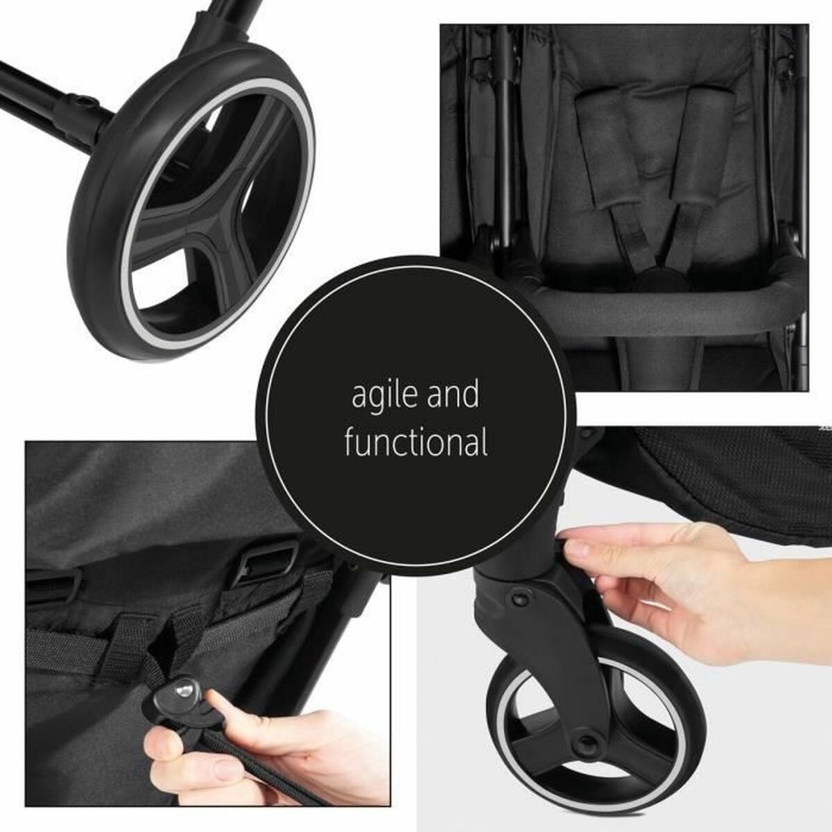 Cărucior de plimbat bebe Hauck Negru - Bebelus, Cărucioare, scaune și accesorii