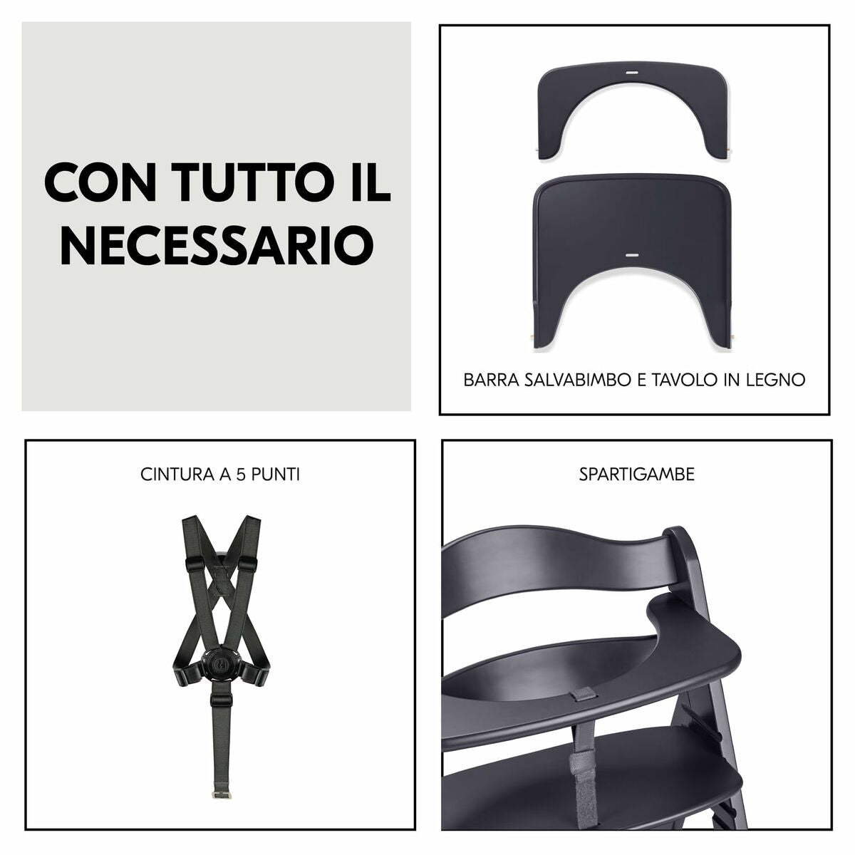 Scaun înalt Hauck Maro Gri închis - Bebelus, Alăptarea și hrănirea