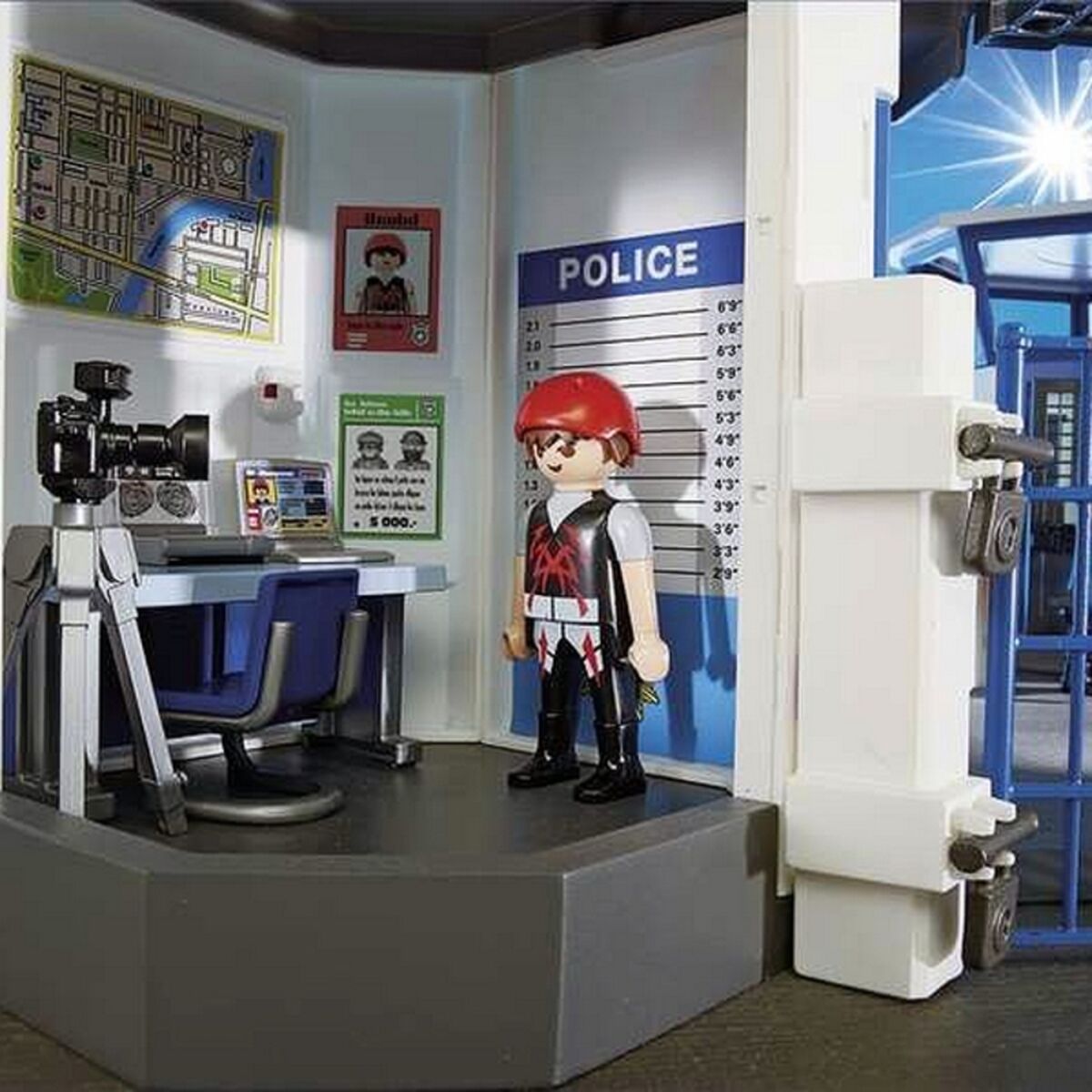 Playset City Action Police Station with Prison Playmobil 6919 - Jucarii si jocuri, Păpuși și figurine