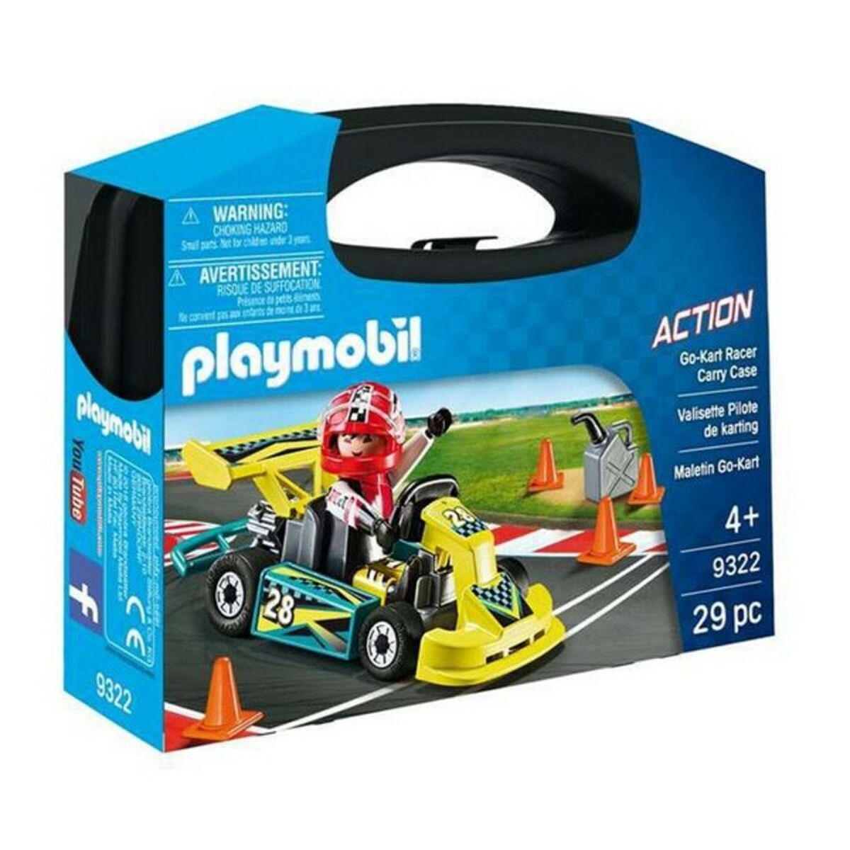 Playset City Action Go Kart Playmobil 9322 - Action - Karting Pilot Case (29 pcs) - Jucarii si jocuri, Păpuși și figurine