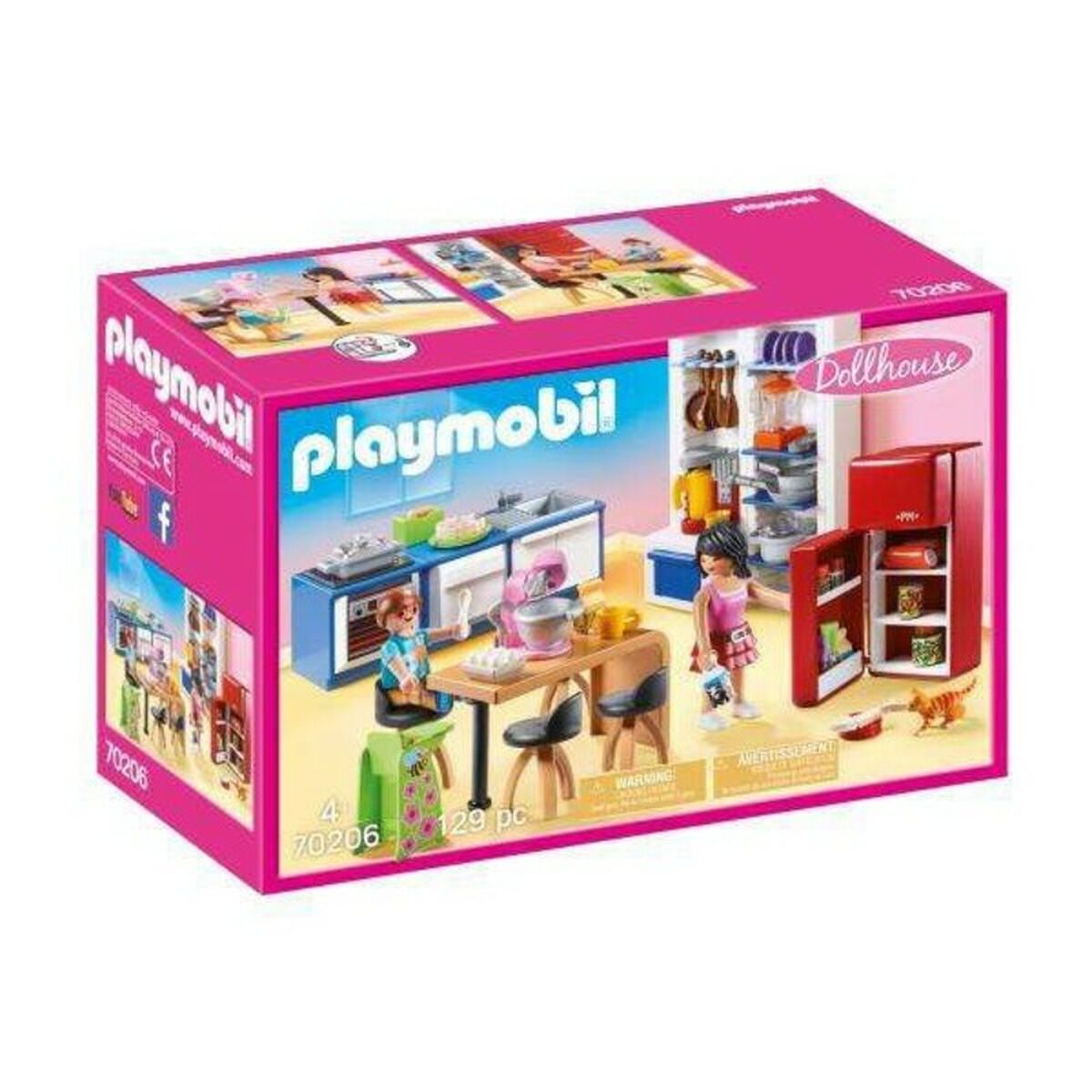 Playset Dollhouse Kitchen Playmobil 70206 (129 pcs) - Jucarii si jocuri, Păpuși și figurine