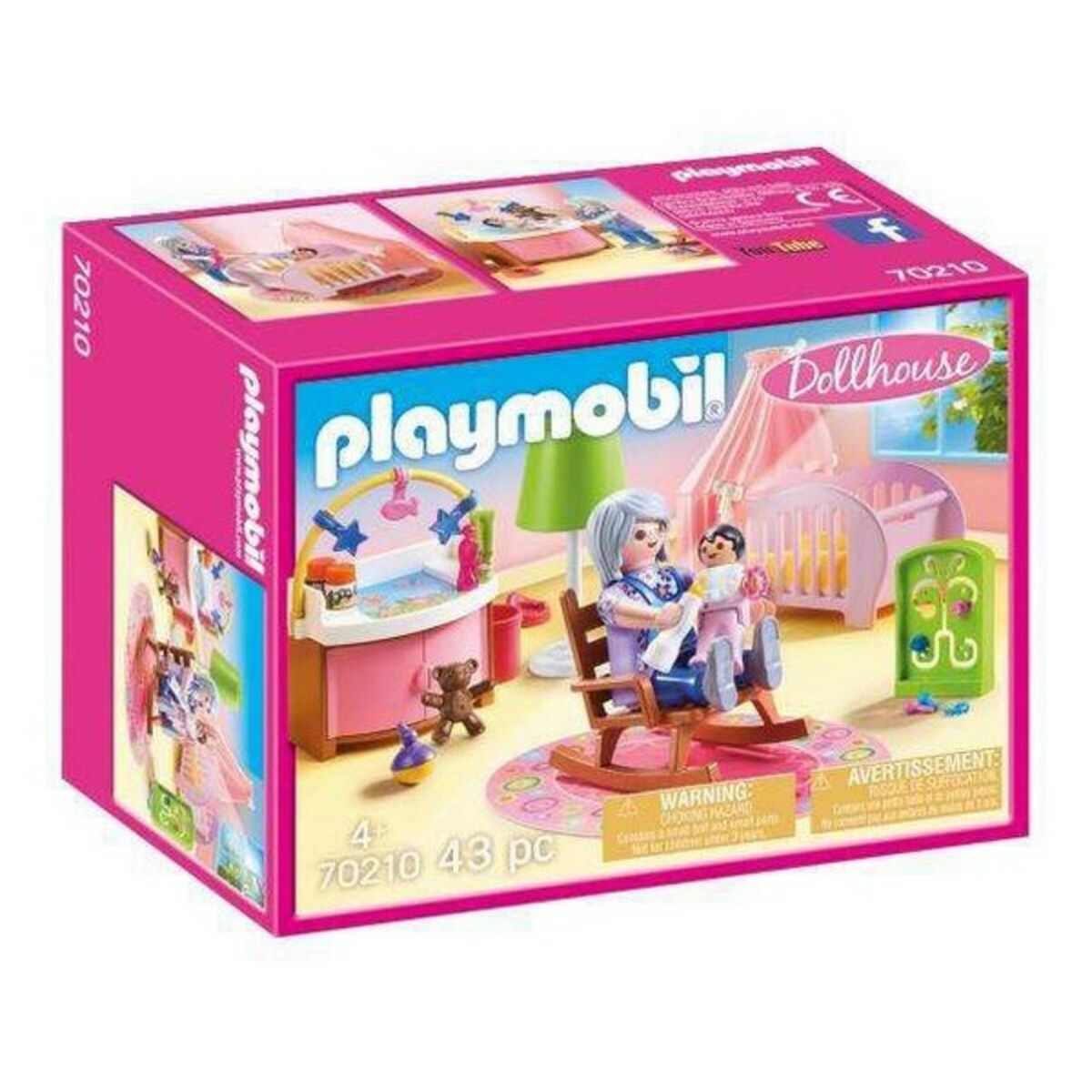 Playset Dollhouse Baby's Room Playmobil 70210 - Nursery (43 pcs) - Jucarii si jocuri, Păpuși și figurine