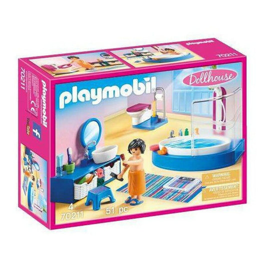 Playset Dollhouse Bathroom Playmobil 70211 Băi (51 pcs) - Jucarii si jocuri, Păpuși și figurine