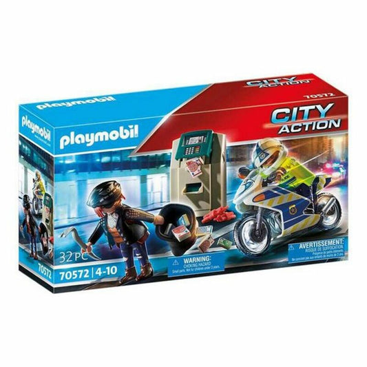 Playset City Action Police Motorbike Playmobil 70572 32 Piese (32 pcs) - Jucarii si jocuri, Păpuși și figurine