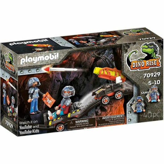 Playset Playmobil Dino Rise Dino Mine Rocket Trolley 70929 - Jucarii si jocuri, Păpuși și figurine