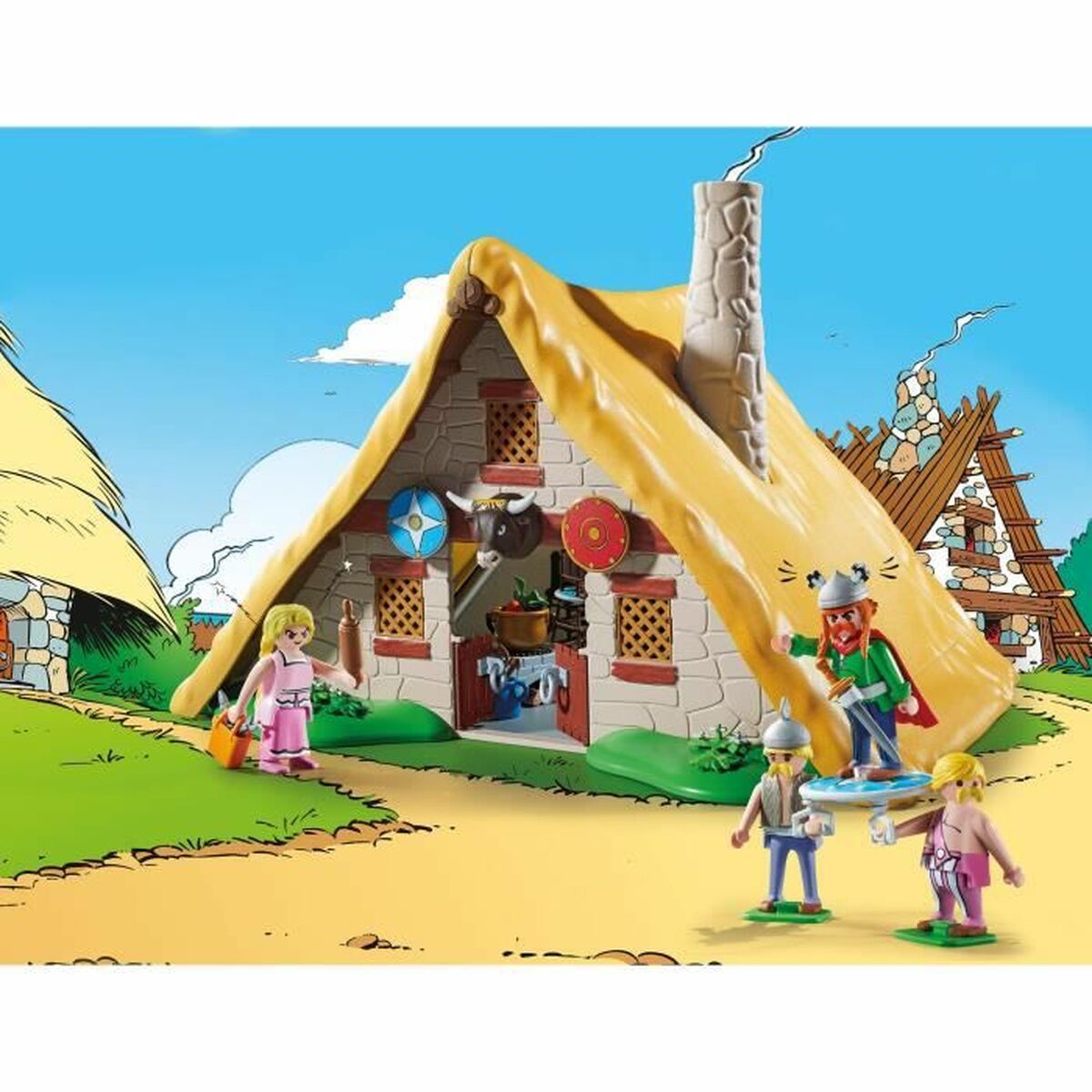Playset Playmobil Astérix: The hut of Abraracourcix 70932 110 Piese - Jucarii si jocuri, Păpuși și figurine