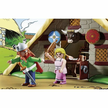 Playset Playmobil Astérix: The hut of Abraracourcix 70932 110 Piese - Jucarii si jocuri, Păpuși și figurine