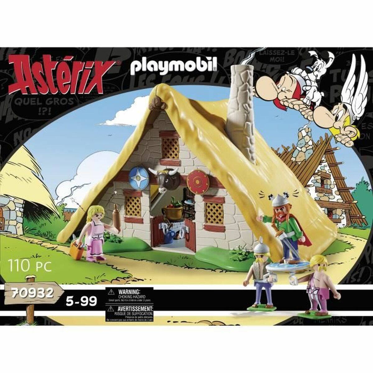 Playset Playmobil Astérix: The hut of Abraracourcix 70932 110 Piese - Jucarii si jocuri, Păpuși și figurine