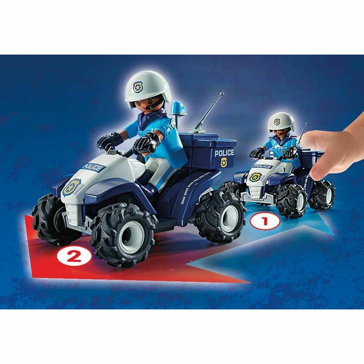 Set de Jucării cu Vehicule Playmobil Speed Quad City Action 71092 Polițist (21 pcs) - Jucarii si jocuri, Păpuși și figurine