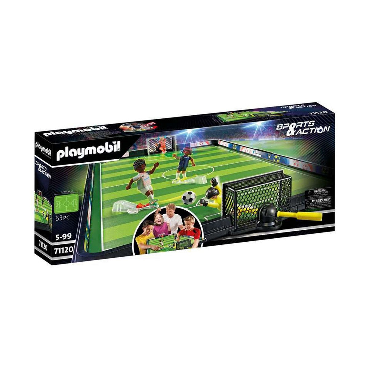 Playset Playmobil Sports & Action Football Pitch 63 Piese 71120 - Jucarii si jocuri, Păpuși și figurine