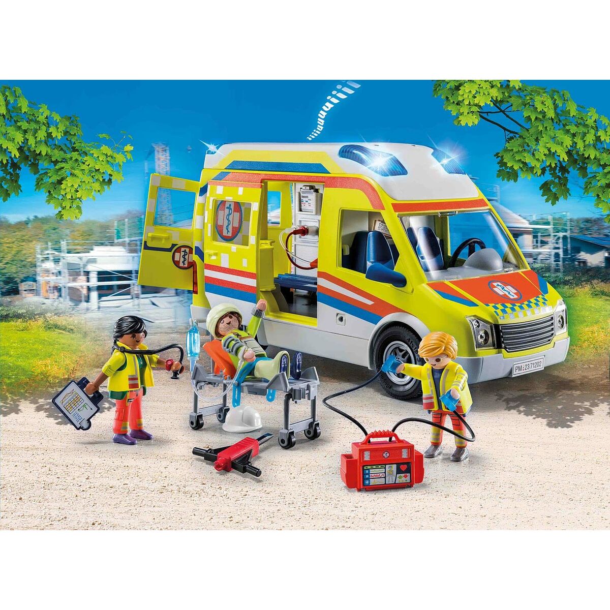 Playset Playmobil 71202 City Life Ambulance 67 Piese - Jucarii si jocuri, Păpuși și figurine