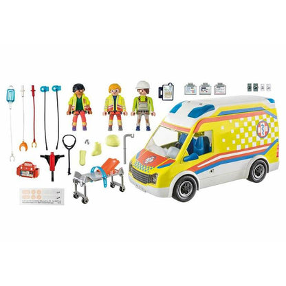 Playset Playmobil 71202 City Life Ambulance 67 Piese - Jucarii si jocuri, Păpuși și figurine