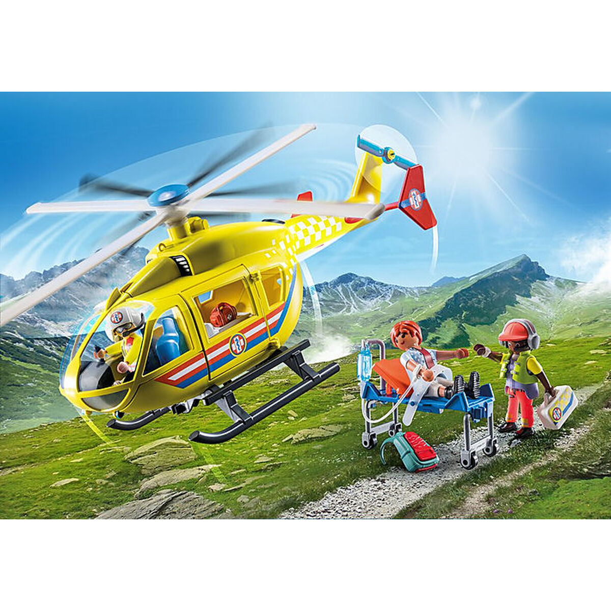 Playset Playmobil 71203 City Life Rescue Helicopter 48 Piese - Jucarii si jocuri, Păpuși și figurine