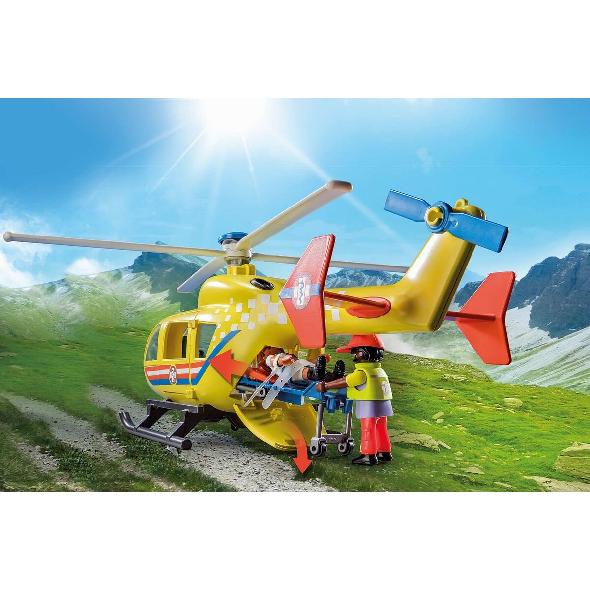 Playset Playmobil 71203 City Life Rescue Helicopter 48 Piese - Jucarii si jocuri, Păpuși și figurine