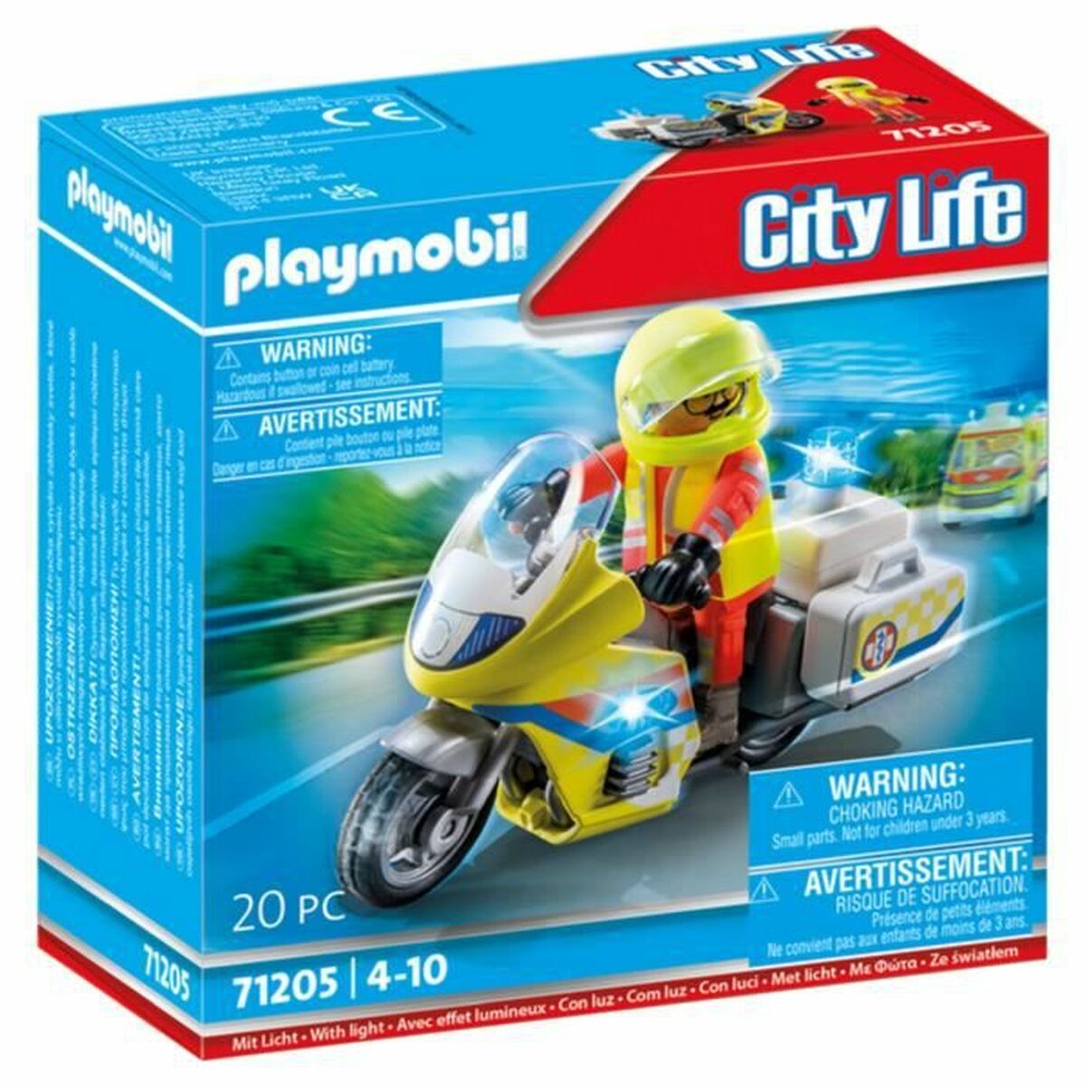 Set de Jucării cu Vehicule Playmobil 71205 Motocicletă 20 Piese - Jucarii si jocuri, Păpuși și figurine