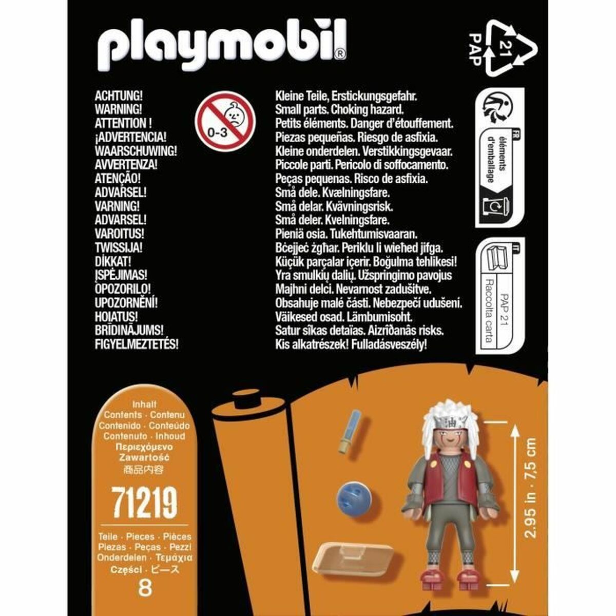 Playset Playmobil Naruto Shippuden - Jiraiya 71219 8 Piese - Jucarii si jocuri, Păpuși și figurine