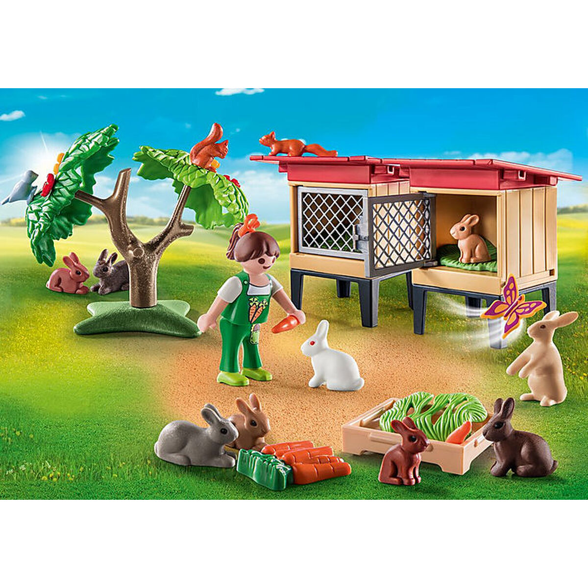 Playset Playmobil 71252 Country Rabbit Hutch 41 Piese - Jucarii si jocuri, Păpuși și figurine