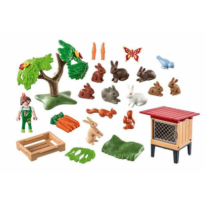 Playset Playmobil 71252 Country Rabbit Hutch 41 Piese - Jucarii si jocuri, Păpuși și figurine