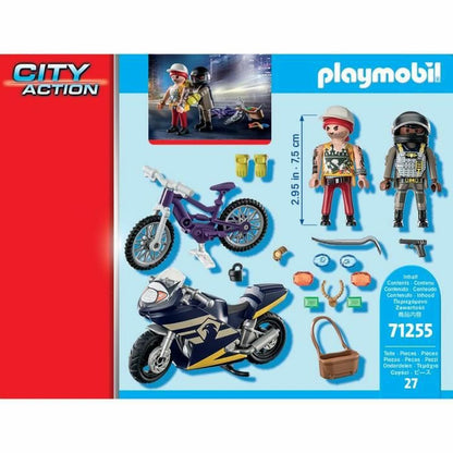 Set de Jucării cu Vehicule Playmobil City Action - Agent and Thief 71255 27 Piese - Jucarii si jocuri, Păpuși și figurine