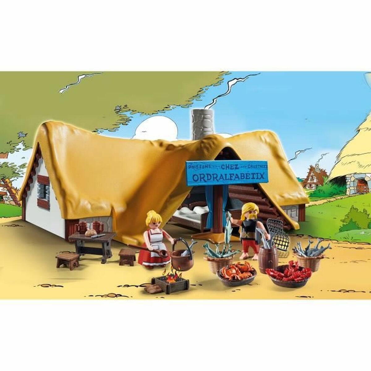 Playset Playmobil Astérix: Ordralfabetix Hut 71266 73 Piese - Jucarii si jocuri, Păpuși și figurine