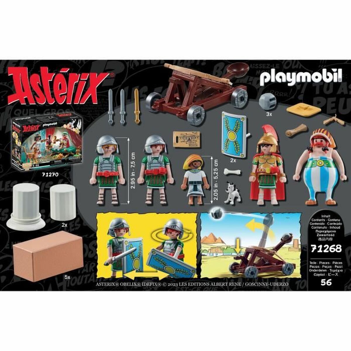 Playset Playmobil Astérix: Numerobis and the Battle of the Palace 71268 56 Piese - Jucarii si jocuri, Păpuși și figurine