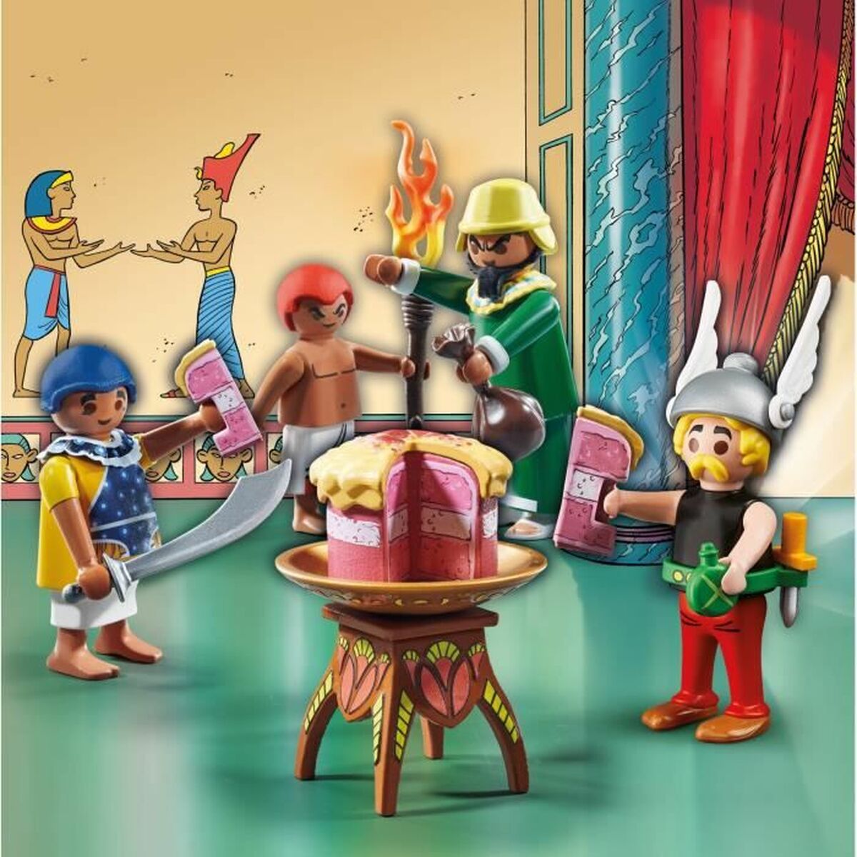 Playset Playmobil Asterix: Amonbofis and the poisoned cake 71268 24 Piese - Jucarii si jocuri, Păpuși și figurine