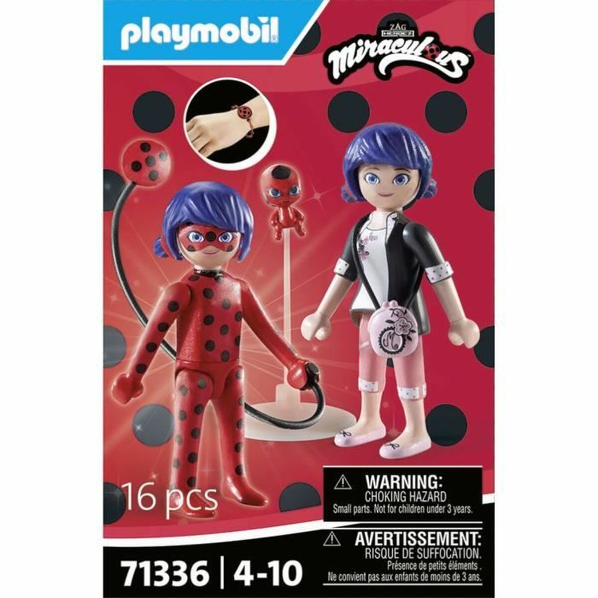 Playset Playmobil 71336 Miraculous: Marinette & Ladybug 16 Piese - Jucarii si jocuri, Păpuși și figurine