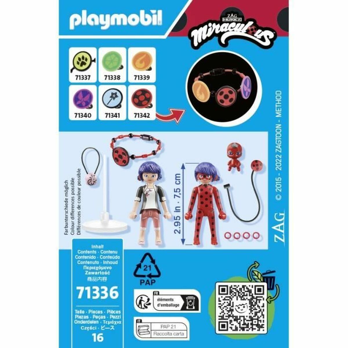 Playset Playmobil 71336 Miraculous: Marinette & Ladybug 16 Piese - Jucarii si jocuri, Păpuși și figurine