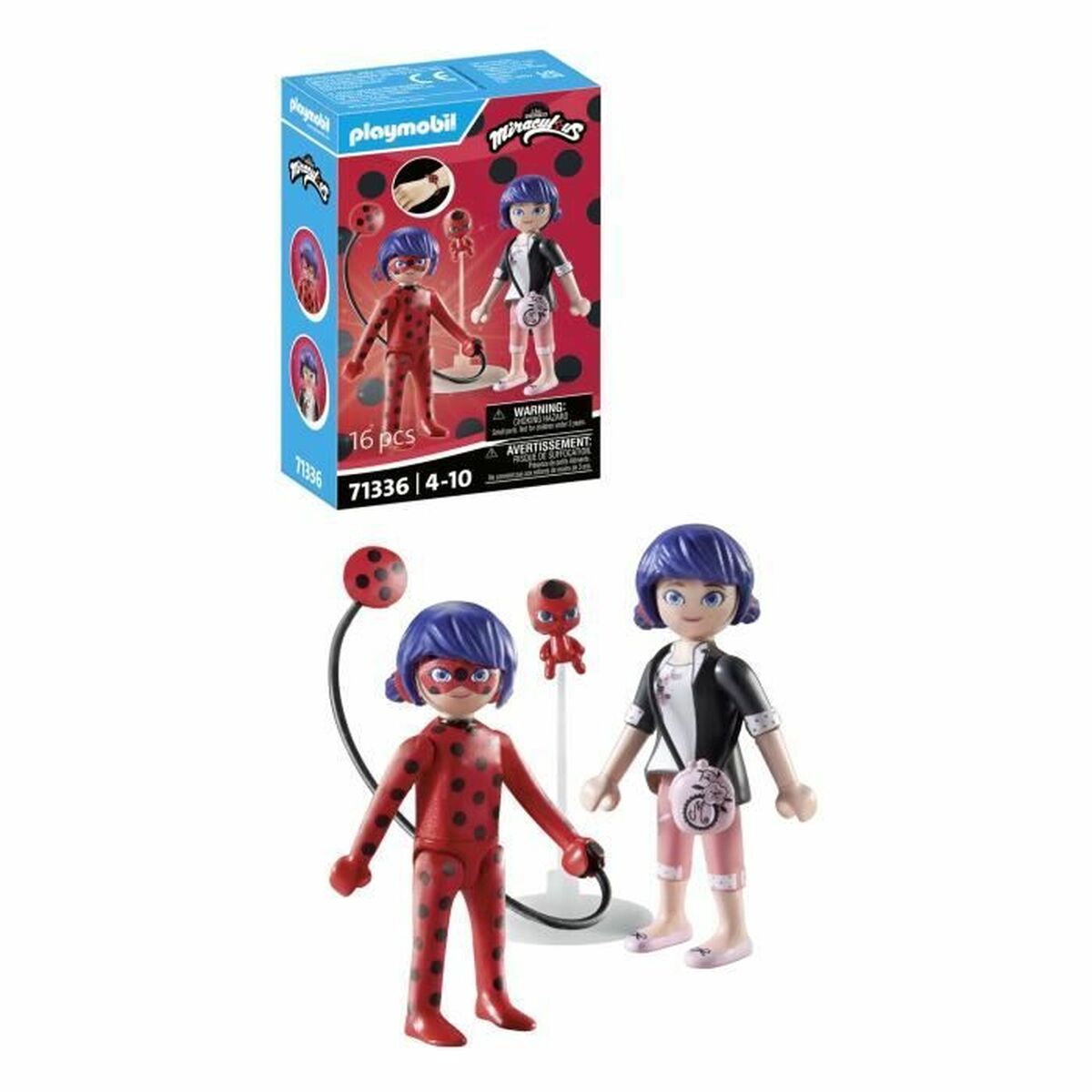 Playset Playmobil 71336 Miraculous: Marinette & Ladybug 16 Piese - Jucarii si jocuri, Păpuși și figurine