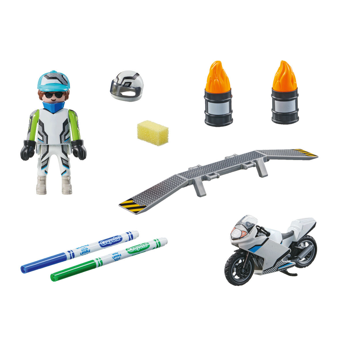Playset Playmobil Color Motocicletă 18 Piese - Jucarii si jocuri, Păpuși și figurine