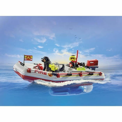 Playset Playmobil Action Heroes - Fireboat and Water Scooter 71464 52 Piese - Jucarii si jocuri, Păpuși și figurine