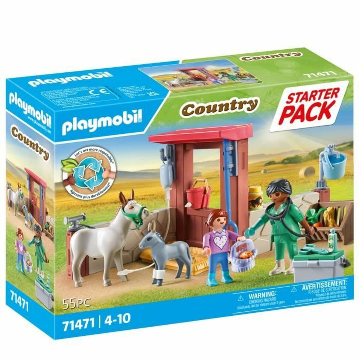 Playset Playmobil 71471 Country 55 Piese - Jucarii si jocuri, Păpuși și figurine