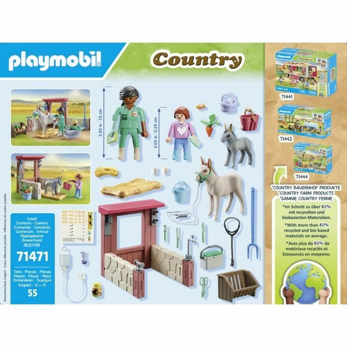 Playset Playmobil 71471 Country 55 Piese - Jucarii si jocuri, Păpuși și figurine