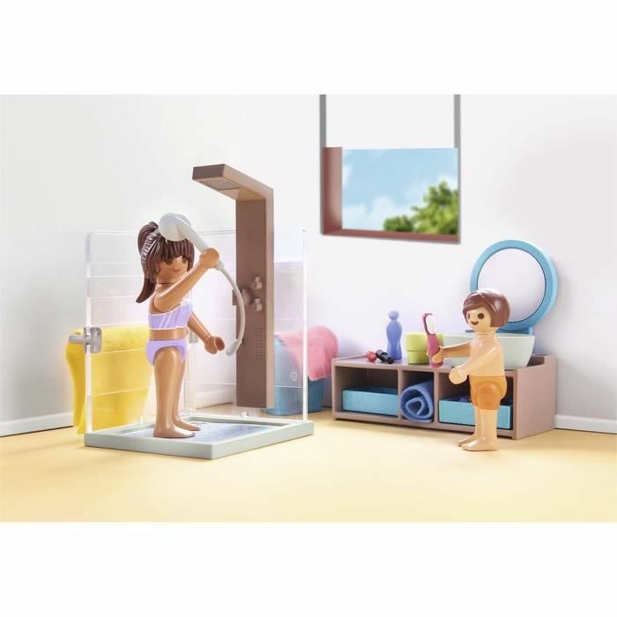 Playset Playmobil 71611 - Bathroom bathtub 55 Piese - Jucarii si jocuri, Păpuși și figurine