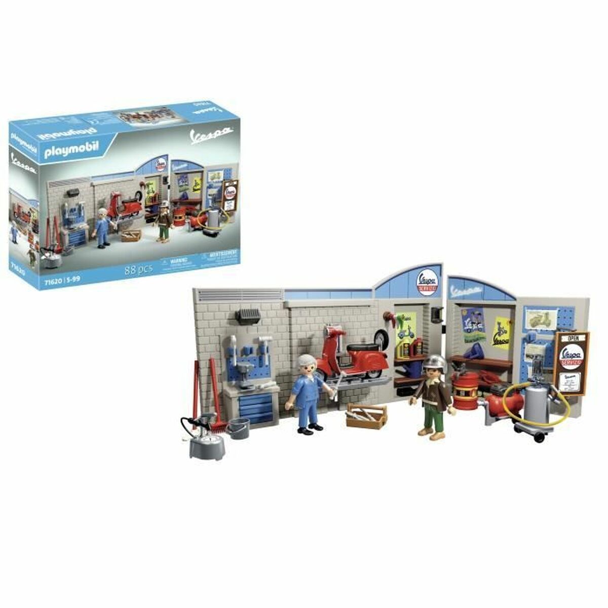 Playset Playmobil Vespa Retro Garage - Jucarii si jocuri, Păpuși și figurine