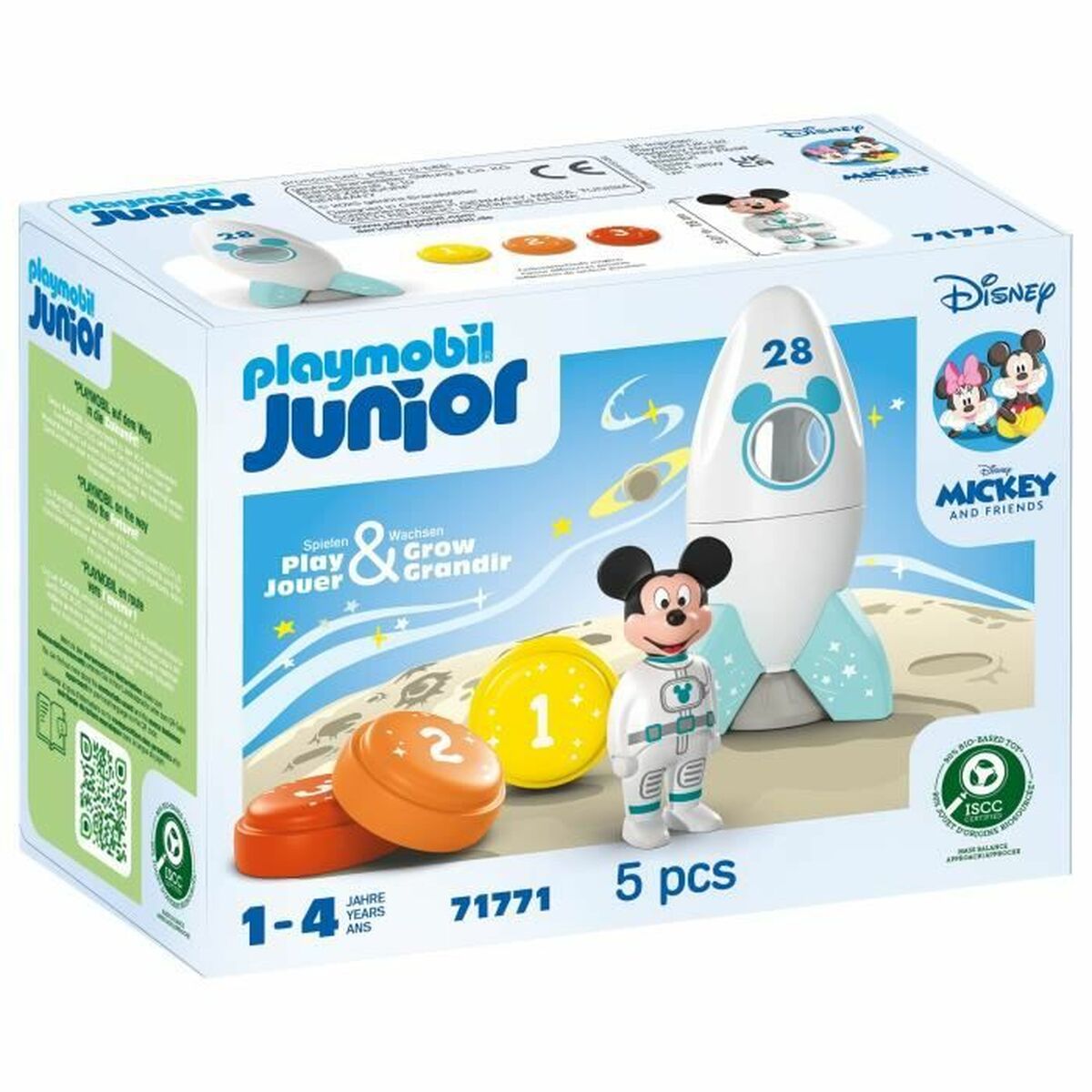 Playset Playmobil Junior 71771 Mickey astronaut Disney 5 Piese - Jucarii si jocuri, Păpuși și figurine