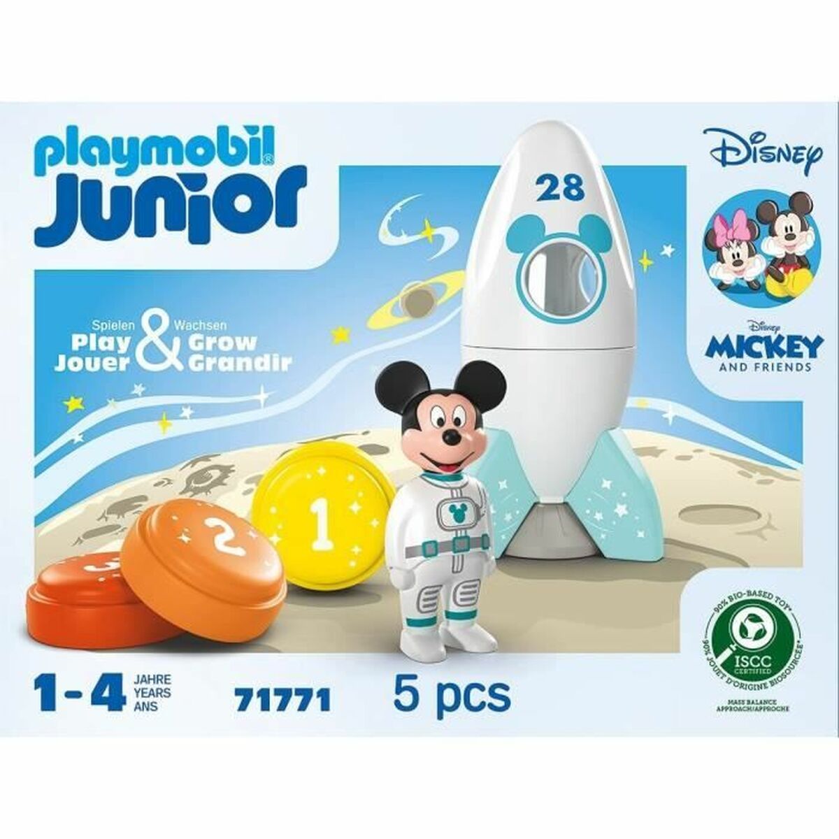 Playset Playmobil Junior 71771 Mickey astronaut Disney 5 Piese - Jucarii si jocuri, Păpuși și figurine