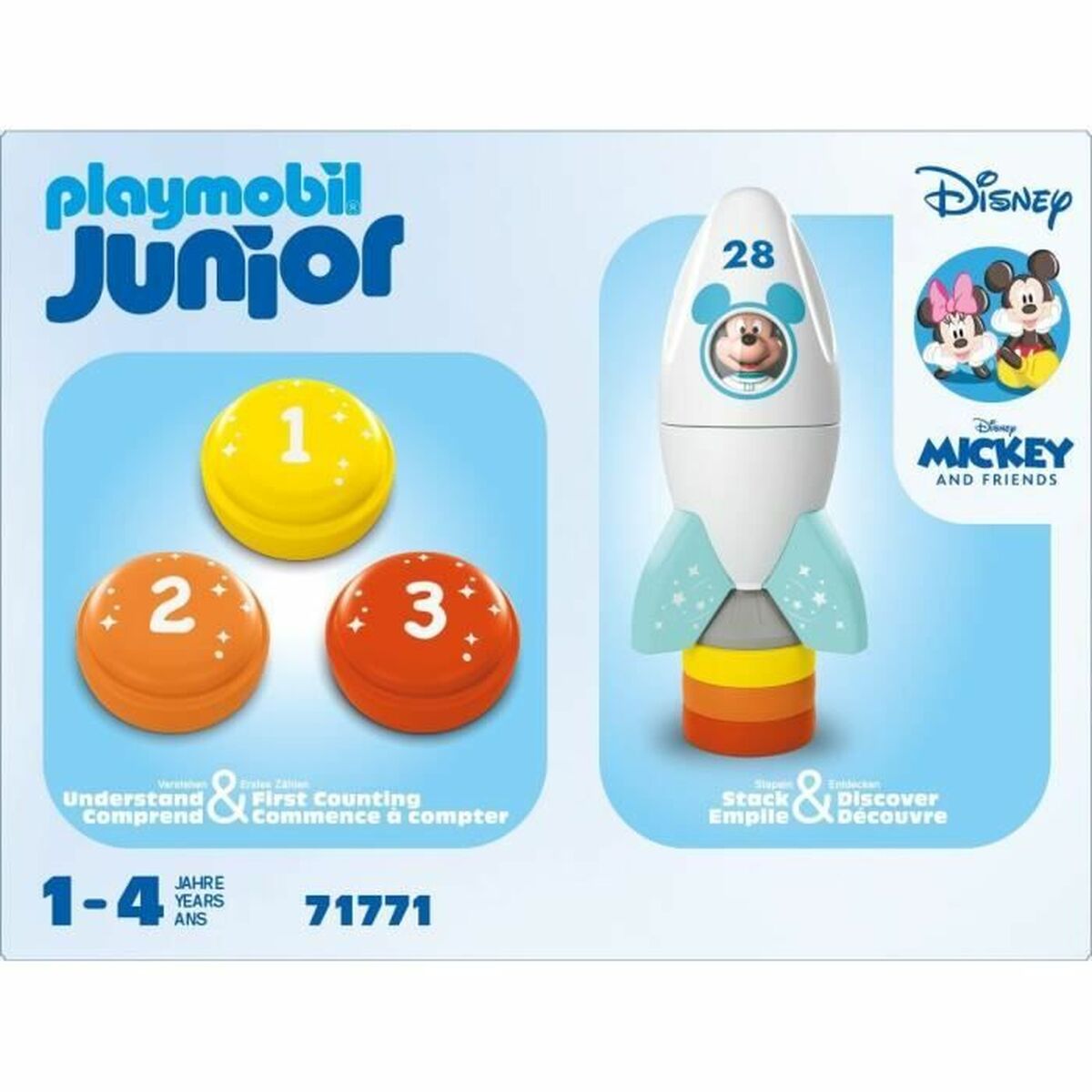 Playset Playmobil Junior 71771 Mickey astronaut Disney 5 Piese - Jucarii si jocuri, Păpuși și figurine