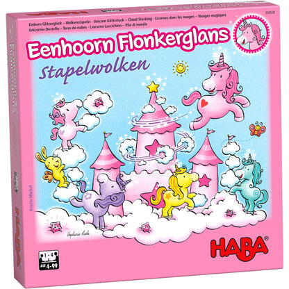 Joc de Masă HABA Unicorn Glitterluck Cloud Stacking - Jucarii si jocuri, Jocuri și accesorii