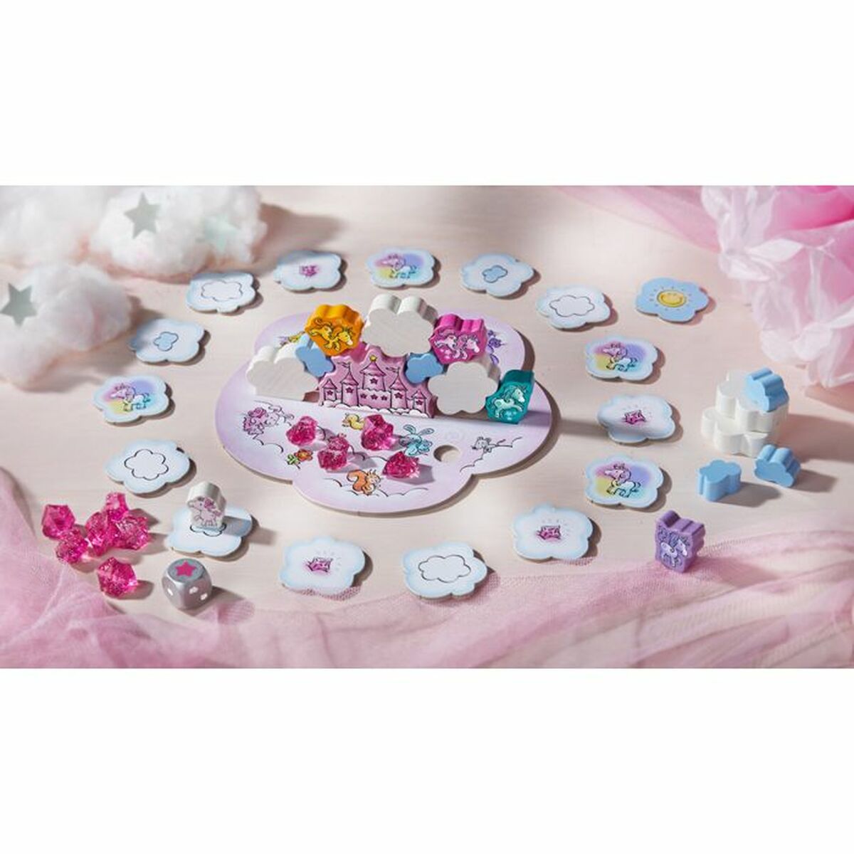 Joc de Masă HABA Unicorn Glitterluck Cloud Stacking - Jucarii si jocuri, Jocuri și accesorii