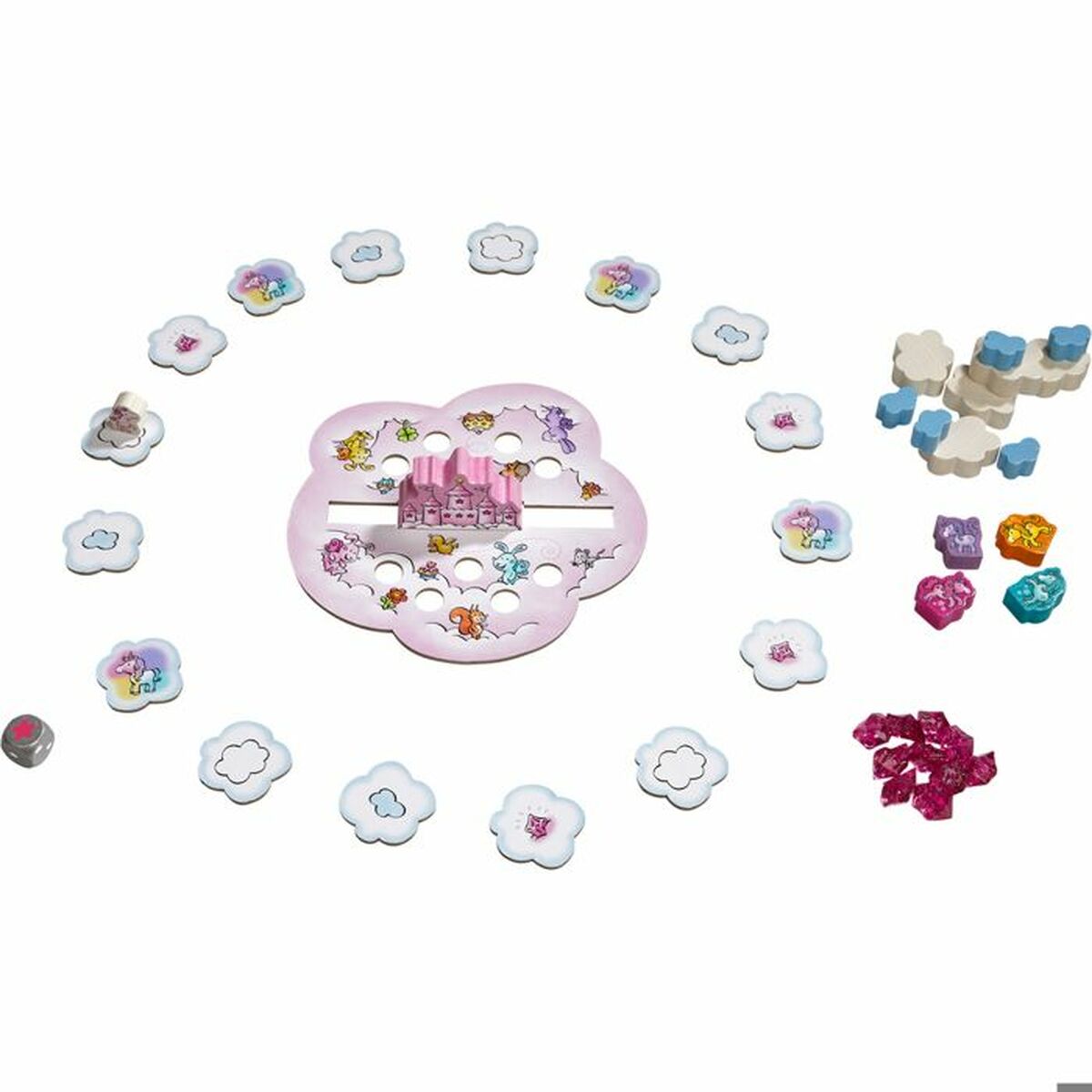 Joc de Masă HABA Unicorn Glitterluck Cloud Stacking - Jucarii si jocuri, Jocuri și accesorii